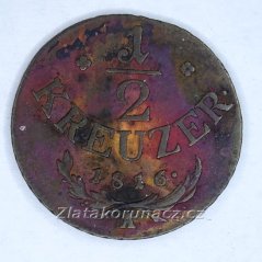 1/2 Krejcar 1816 A