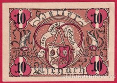 Aschach - 10 haléřů - 1920 - červená