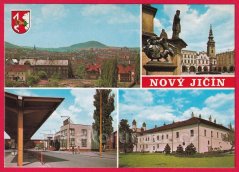 Nový Jičín - panorama, náměstí, nádraží, zámek