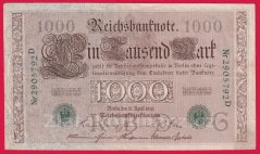 Německo - 1000 mark 21.4.1910 - série D-G-zelená