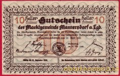 Mannersdorf - 10 haléřů - 1920