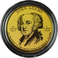 Zlatá mince Rovníková Guinea - 250 Pesetas 2022 - John Adams