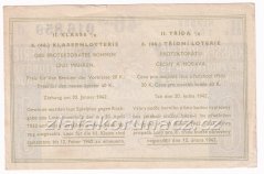 Los - 20 k - 46. Třídní loterie Protektorátu II. - D r.1942
