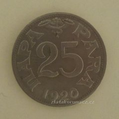 Jugoslávie - 25 para 1920