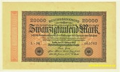 Německo - 20 000 mark 20.2.1923 - série L-PR