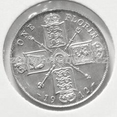 Anglie - 1 florin (2 shillings) 1912