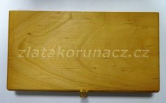 Dřevěná etue na 200Kč a 500Kč Ag jubilejní mince ČR 6+1