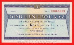 5 Tkčs - Tuzexová poukázka 1975/II