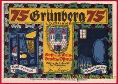 Grünberg - 75 pfennig - 1921 - opilí šermíři
