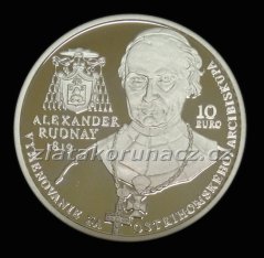 2019 - 10€ - Vyznamenání Alexandra Rudnaya za ostřihomského arcibiskupa - Proof