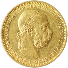 Zlatá mince Rakousko - Uhersko - 20 Koruna 1896