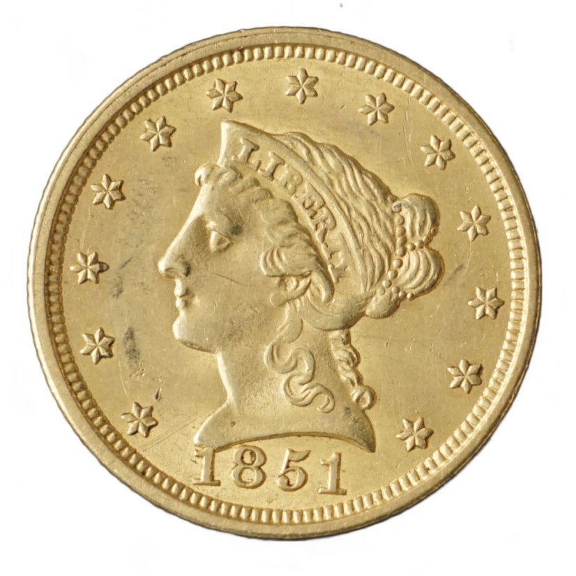 Zlatá mince Amerika - 2 1/2 Dollars 1851