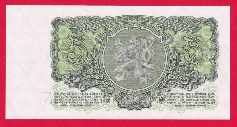 5 Kčs 1953 NV - český číslovač