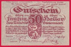 Steiermark - 50 haléřů - 1920