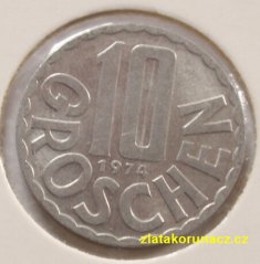 Rakousko - 10 groschen 1974
