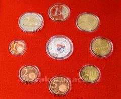 Sada dřevěná 2015 - Slovenské euromince 2015 proof like Fotbalový klub Trenčín