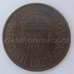 Maďarsko - 1 fillér 1938 BP