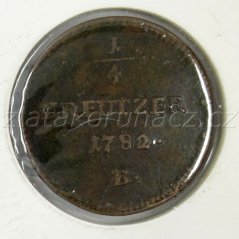 1/4 krejcar 1782 B