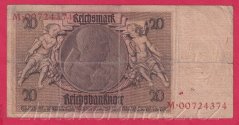 Německo - 20 Reichsmark 22.1.1929 - série M-L- 8 m.č.