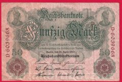 Německo - 50 mark 21.4.1910 - série D