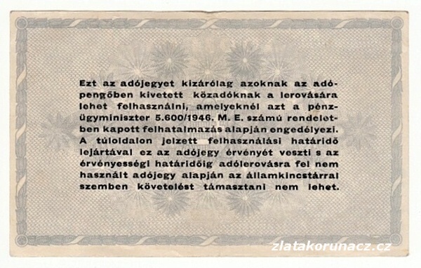 Maďarsko - 500 000 Adópengö 1946