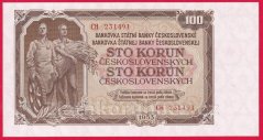 100 Kčs 1953 CH-ruský číslovač