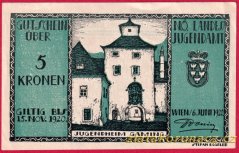 Gaming NÖ Landesjugendamt - 5 korun - 1920 - zelená
