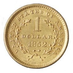 Zlatá mince Amerika - 1 Dollar 1852