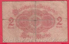 Německo - 2 mark 12.8.1914 - červená pečeť,č.187