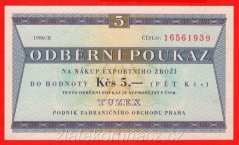 5 Tkčs - Tuzexová poukázka 1980/II
