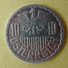Rakousko - 10 groschen 1987