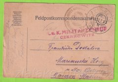 Rakousko-Uhersko - Razítko K.u.K. Militarzensur Czernowitz, 13.9.1916