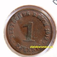 Německo - 1 Reich Pfennig 1912 D