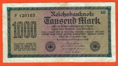 Německo - 1000 mark 15.9.1922 - série F-GD