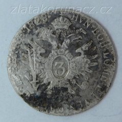 3 krejcar 1828 B