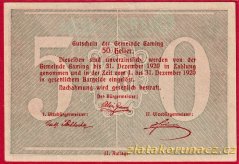 Gaming - 50 haléřů - 1920