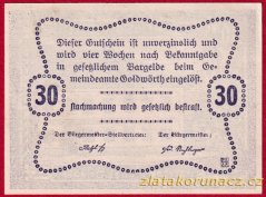 Goldwörth - 30 haléřů - 1920