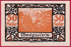 Bad Gastein - 30 haléřů - 1920 - hnědá