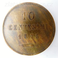 San Marino - 10 centesimi 1875