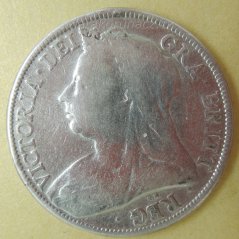 Anglie - 1/2 crown 1895