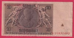 Německo - 20 Reichsmark 22.1.1929 - série N-S - 8 m.č.