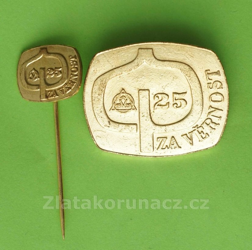 25 let za věrnost + miniatura