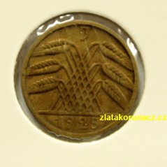 Německo - 5 Reichspfennig 1925 J