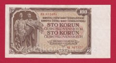 100 kčs 1953 AA-ruský číslovač
