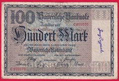 Bavorsko - 100 mark 1.1.1922 série C