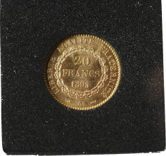 Zlatá mince - Francie 20 Frank 1895  A