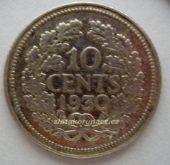 Holandsko - 10 cents 1930