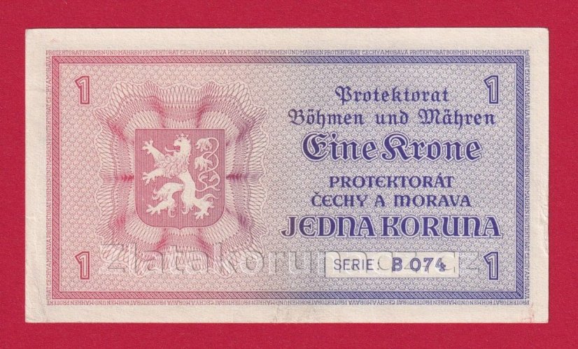 1 koruna 1940 B 074