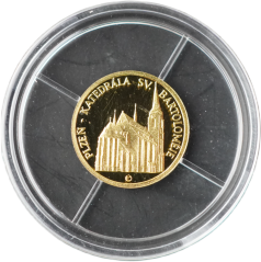 Zlatá mince Brno - Katedrála sv. Bartoloměje - 5 Dollars Niue Island 2020