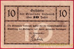 Unterach am Attersee - 10 haléřů - 1920